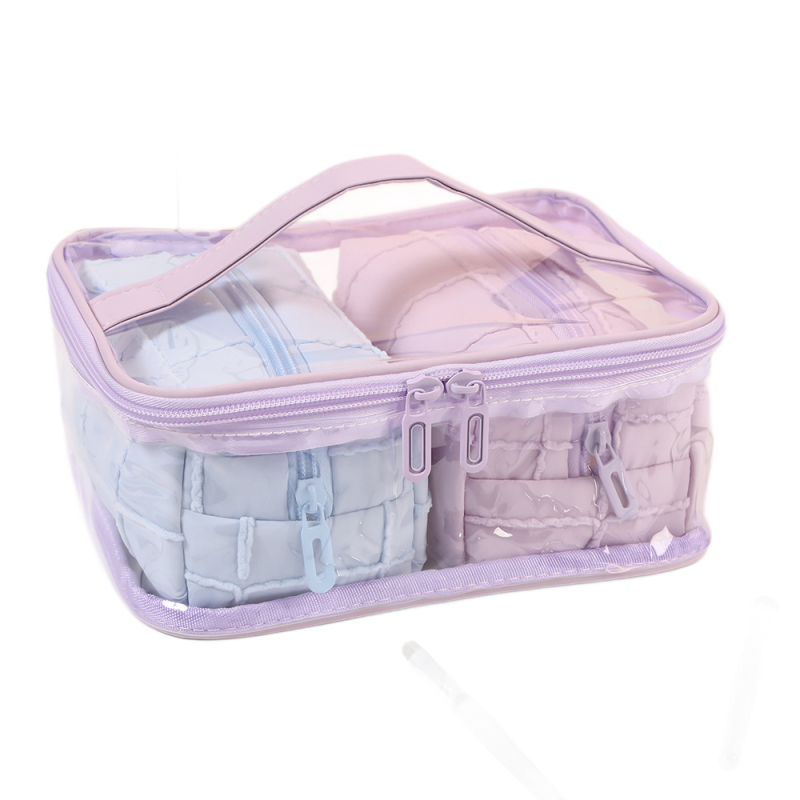 Kozmetička torbica s velikim kapacitetom, poliester materijal, podstava poliester, zatvarač