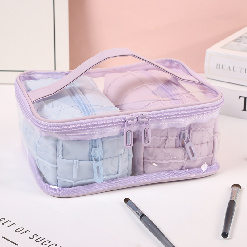 Kozmetička torbica s velikim kapacitetom, poliester materijal, podstava poliester, zatvarač
