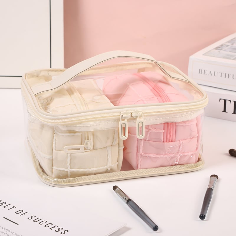 Kozmetička torbica s velikim kapacitetom, poliester materijal, podstava poliester, zatvarač