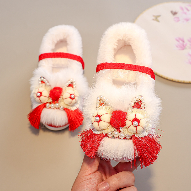 Ghete pentru copii, partea superioară din satin, căptușeală din fleece, talpă din cauciuc antiderapant, închidere cu bandă elastică