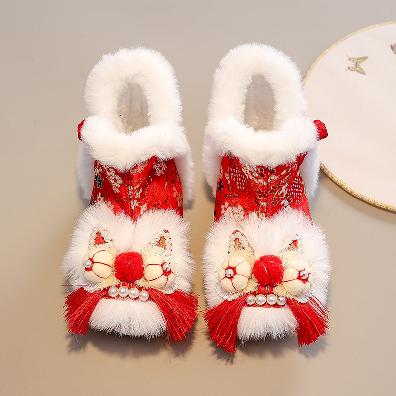 Ghete pentru copii, partea superioară din satin, căptușeală din fleece, talpă din cauciuc antiderapant, închidere cu bandă elastică