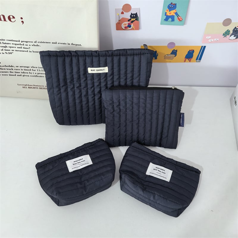 MAYRABBIT kozmetická taška, horizontálne štvorcového tvaru, polyester, zips, vnútorné vrecká na telefón a ID, mestský jednoduchý štýl