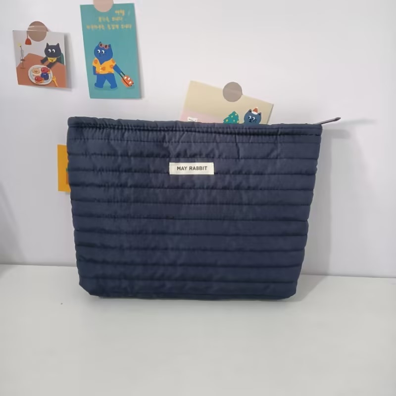 MAYRABBIT kozmetická taška, horizontálne štvorcového tvaru, polyester, zips, vnútorné vrecká na telefón a ID, mestský jednoduchý štýl