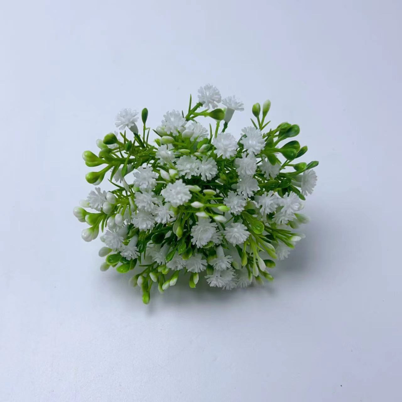 Mesterséges Gypsophila virágok - injekciósöntésű műanyagból, haja-csatkákhoz, girlandokhoz és esküvői díszítéshez, fotórekvizit