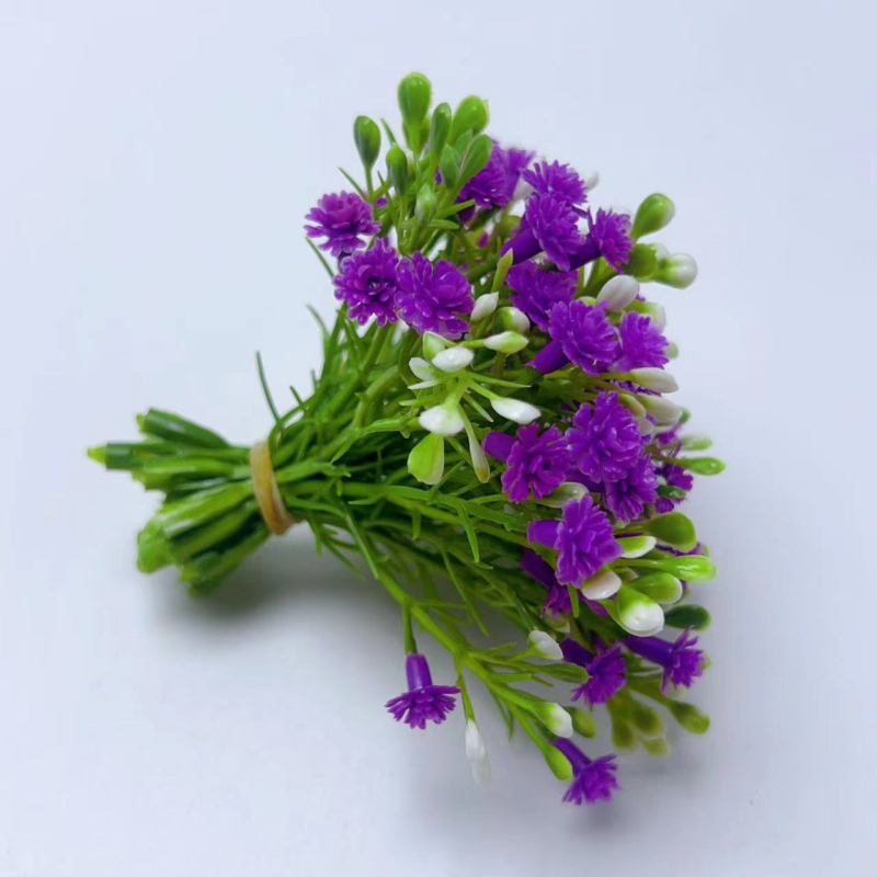 Mesterséges Gypsophila virágok - injekciósöntésű műanyagból, haja-csatkákhoz, girlandokhoz és esküvői díszítéshez, fotórekvizit