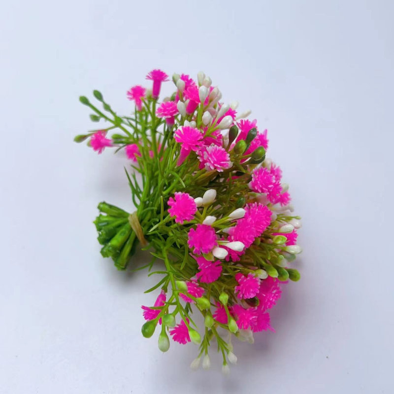 Mesterséges Gypsophila virágok - injekciósöntésű műanyagból, haja-csatkákhoz, girlandokhoz és esküvői díszítéshez, fotórekvizit