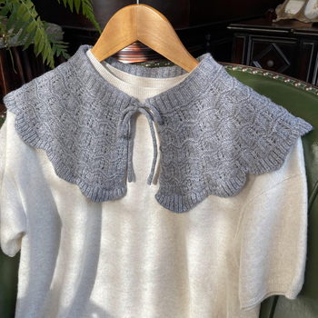 Kötött babakor Galléros kendő, gyapjú, warp-knit, egyszínű, őszi-téli 2023