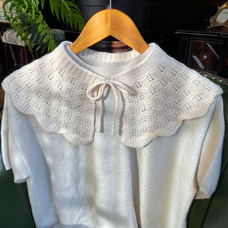 Kötött babakor Galléros kendő, gyapjú, warp-knit, egyszínű, őszi-téli 2023