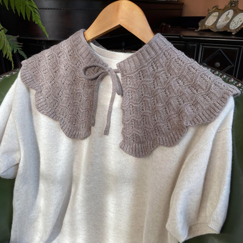 Kötött babakor Galléros kendő, gyapjú, warp-knit, egyszínű, őszi-téli 2023