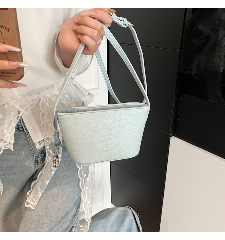 Női bucket táska — városi egyszerűség, PU anyag, bucket forma, mágneszár, belső laminált cipzár