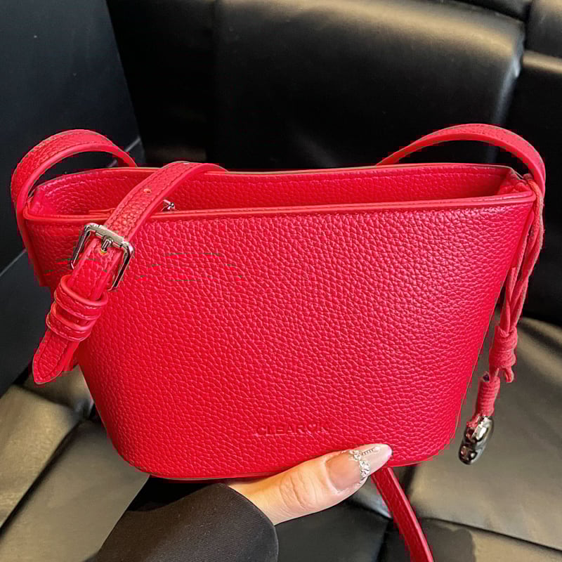 Női bucket táska — városi egyszerűség, PU anyag, bucket forma, mágneszár, belső laminált cipzár