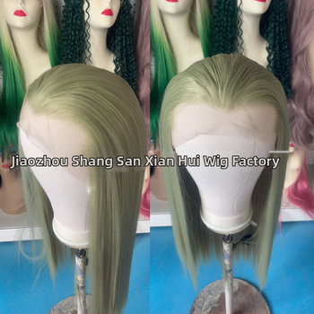 COS paróka férfiaknak, ősi kosztümhöz, hosszú egyenes haj, elülső csipke, elöl kézzel kötött kivitel