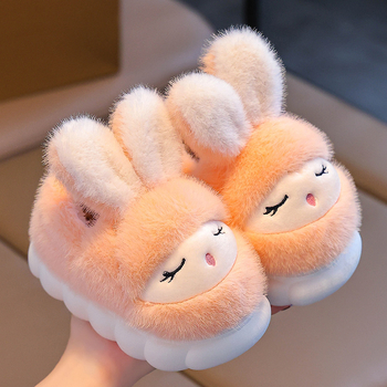 Gyerek pamut papucs lányoknak, téli, meleg fleece bélés, anti-slip vastag talp (Korosztály: 1–3, 4–6, 7–12; Felső anyag: 20213; Talp: Gumi; Termék szám: 1610M; Szezon: 2025 Ősz)