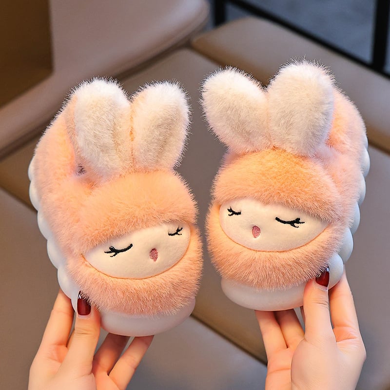 Gyerek pamut papucs lányoknak, téli, meleg fleece bélés, anti-slip vastag talp (Korosztály: 1–3, 4–6, 7–12; Felső anyag: 20213; Talp: Gumi; Termék szám: 1610M; Szezon: 2025 Ősz)