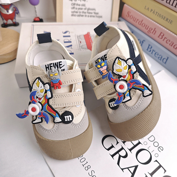 Παιδικά καμβά sneakers με Velcro, χαμηλός ύψος, σόλα από καουτσούκ,πάτος από ύφασμα