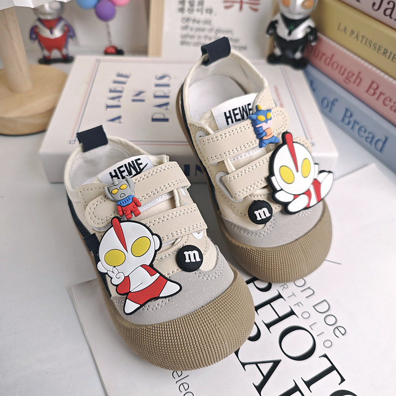 Παιδικά καμβά sneakers με Velcro, χαμηλός ύψος, σόλα από καουτσούκ,πάτος από ύφασμα