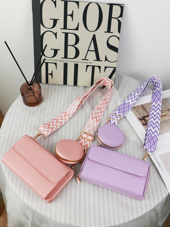 Ženska PU crossbody torba s lychee teksturom, horizontalno kvadratnog oblika, zatvarač, unutarnji džep za mobitel i džep sa zatvaračem, gradski minimalistički stil, proljeće 2025