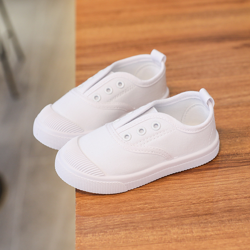 Παιδικά καμβά παπούτσια με Velcro, χαμηλό ύψος, καμβά άνω, υφασμάτινος πάτος