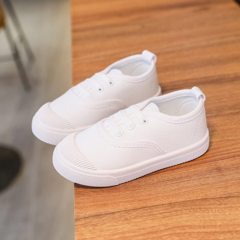 Παιδικά καμβά παπούτσια με Velcro, χαμηλό ύψος, καμβά άνω, υφασμάτινος πάτος