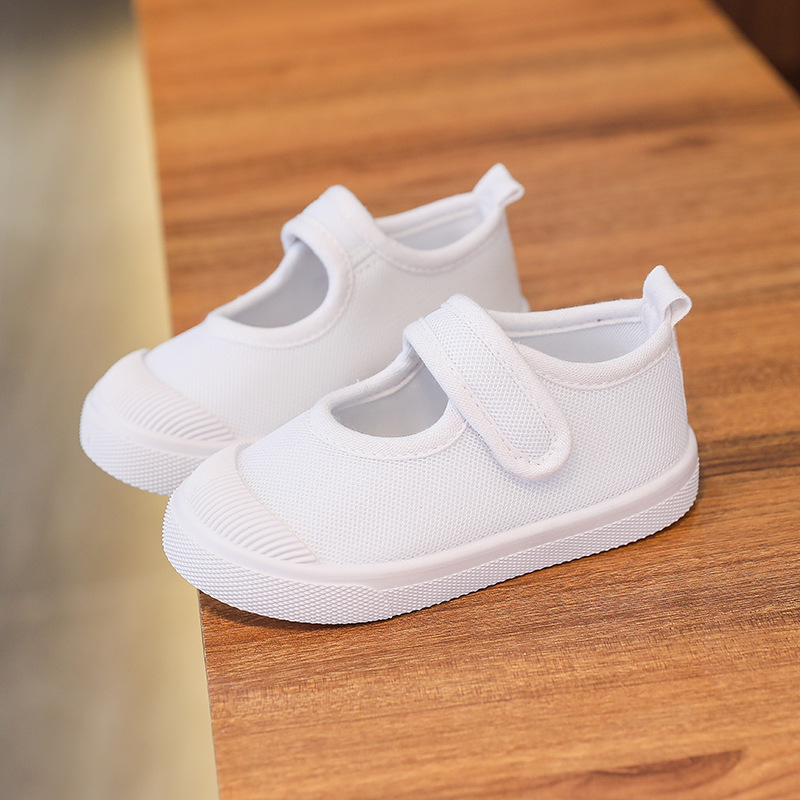 Παιδικά καμβά παπούτσια με Velcro, χαμηλό ύψος, καμβά άνω, υφασμάτινος πάτος