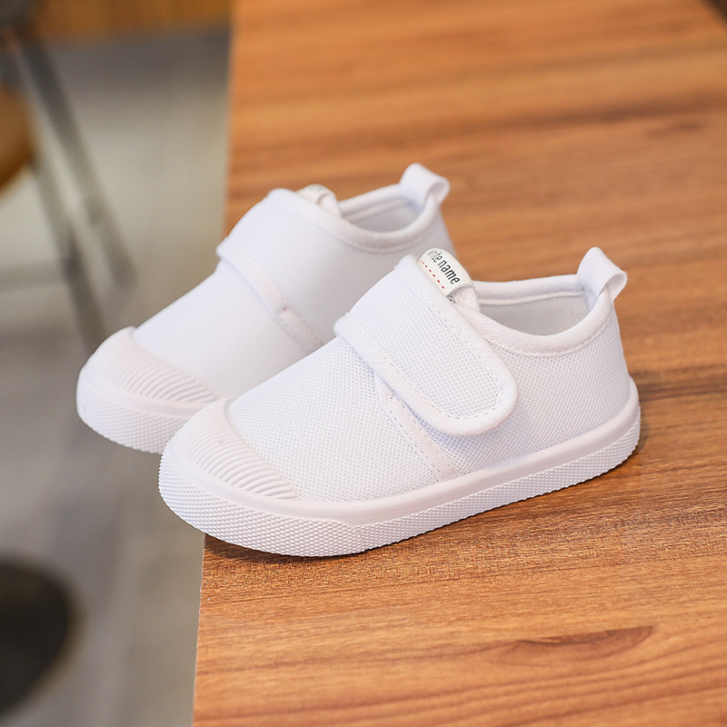 Παιδικά καμβά παπούτσια με Velcro, χαμηλό ύψος, καμβά άνω, υφασμάτινος πάτος