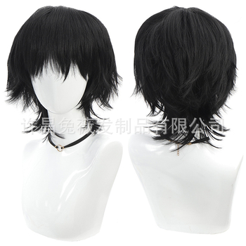 COS paróka szerepjátékhoz – rövid egyenes frufni, hőálló rost, szerepjáték stílus