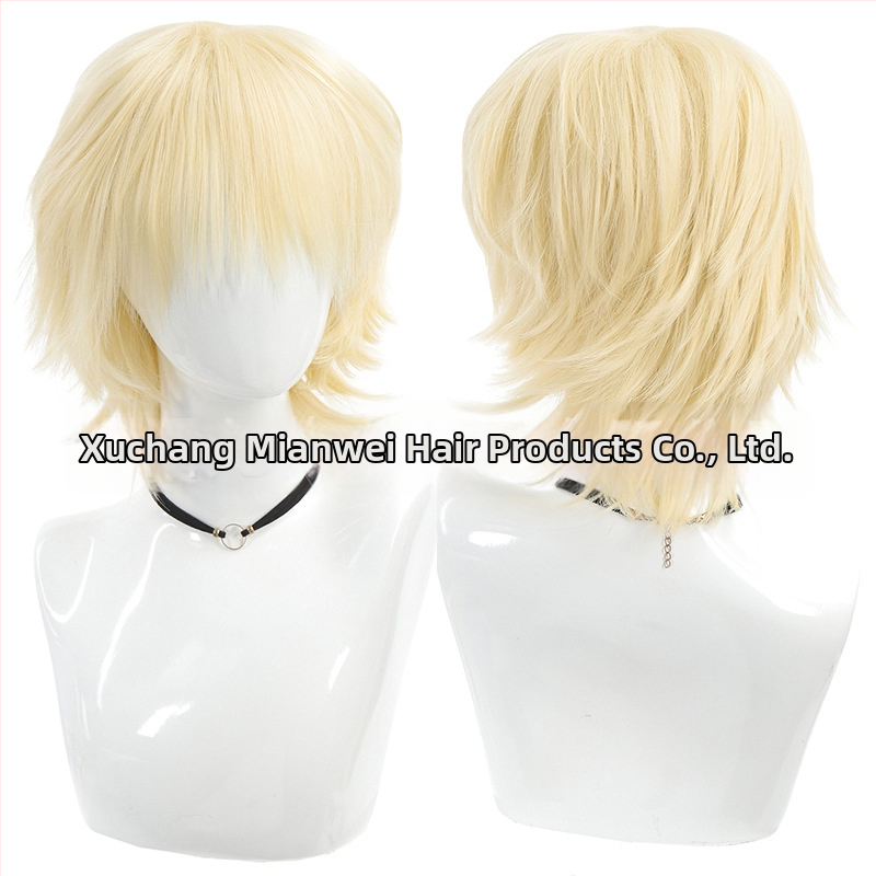 COS paróka szerepjátékhoz – rövid egyenes frufni, hőálló rost, szerepjáték stílus