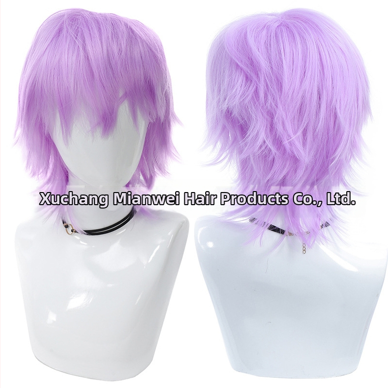 COS paróka szerepjátékhoz – rövid egyenes frufni, hőálló rost, szerepjáték stílus