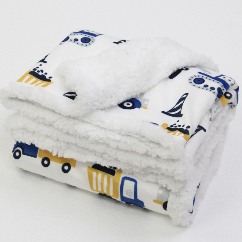 Бебешко одеяло - двойнослойно, меко плюшено с печатни животни/мультфилм/аватар мотиви, плат: супер фибър, за деца 1–3 години