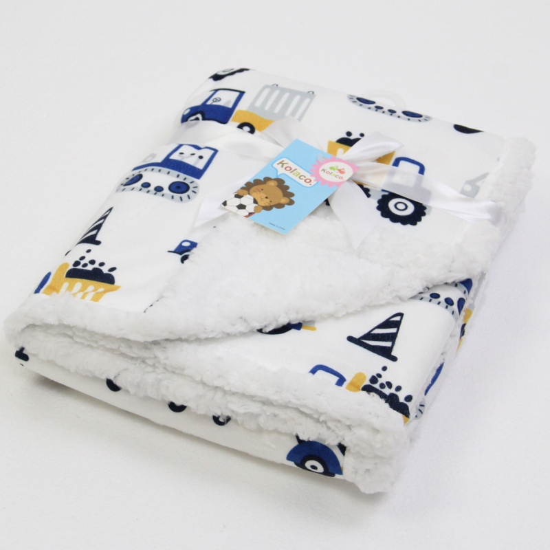 Бебешко одеяло - двойнослойно, меко плюшено с печатни животни/мультфилм/аватар мотиви, плат: супер фибър, за деца 1–3 години
