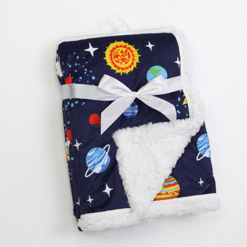 Бебешко одеяло - двойнослойно, меко плюшено с печатни животни/мультфилм/аватар мотиви, плат: супер фибър, за деца 1–3 години