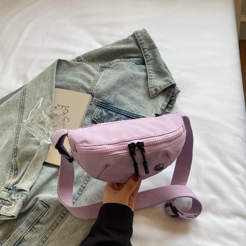 Γυναικεία τσάντα crossbody σε street style, Oxford ύφασμα, νάιλον επένδυση, κλείσιμο με φερμουάρ, θήκη για κινητό, με έναν ιμάντα