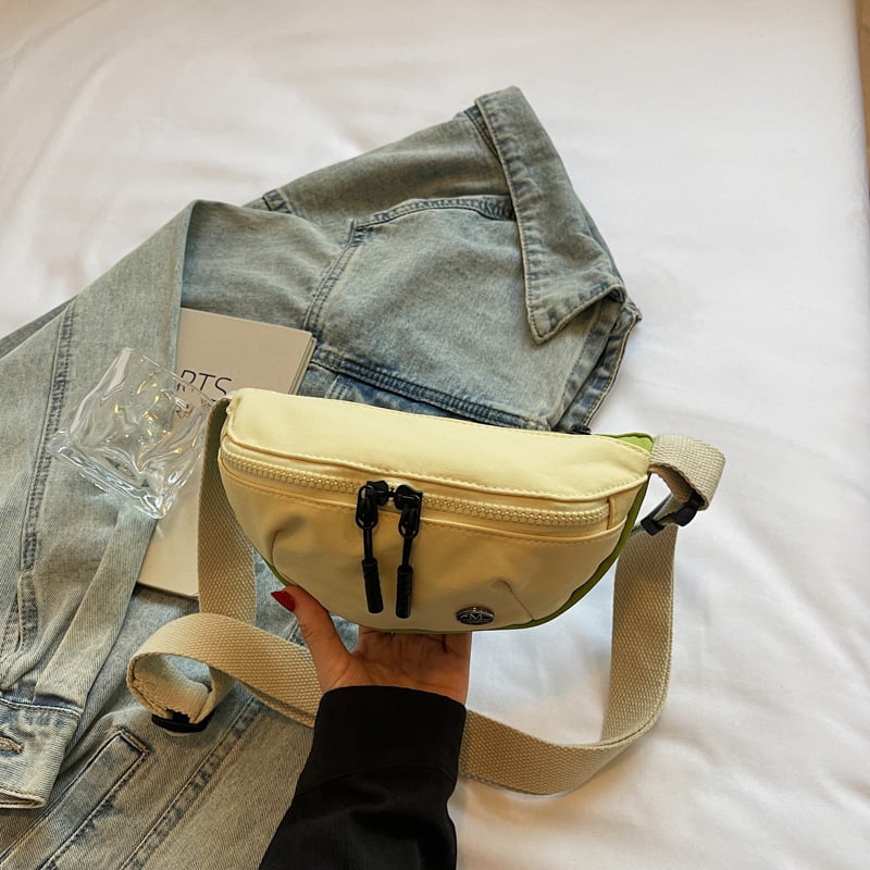 Γυναικεία τσάντα crossbody σε street style, Oxford ύφασμα, νάιλον επένδυση, κλείσιμο με φερμουάρ, θήκη για κινητό, με έναν ιμάντα