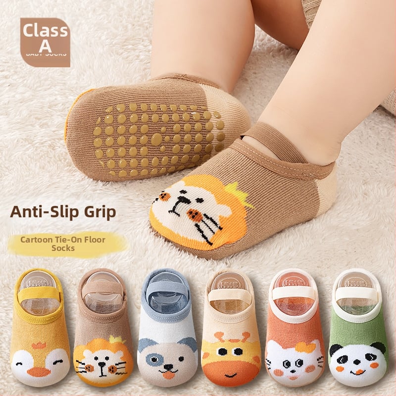 Παιδικές εσωτερικές αντιολισθητικές κάλτσες δαπέδου, 80% βαμβάκι, καρτούν σχέδιο, άνοιξη-καλοκαίρι-φθινόπωρο