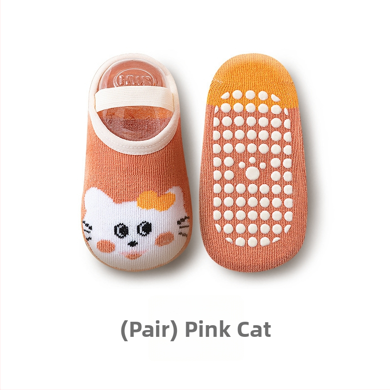 Παιδικές εσωτερικές αντιολισθητικές κάλτσες δαπέδου, 80% βαμβάκι, καρτούν σχέδιο, άνοιξη-καλοκαίρι-φθινόπωρο