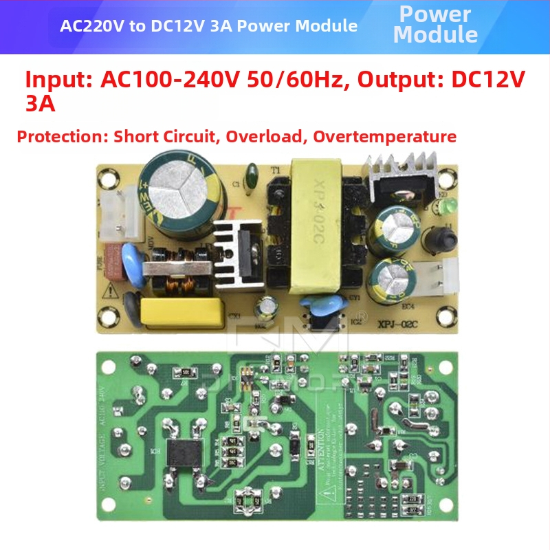 Стъпков понижаващ стабилизиращ захранващ модул, вход 220V AC, изходи 3.3/5/9/12/24V, 700mA, с превключваща захранваща схема
