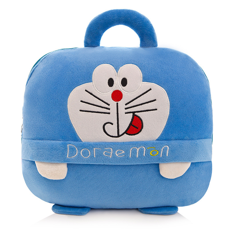 Dvojfunkčný auto vankúš-deka, kreslený štýl, plyšový materiál, PP bavlnená výplň, prispôsobiteľné