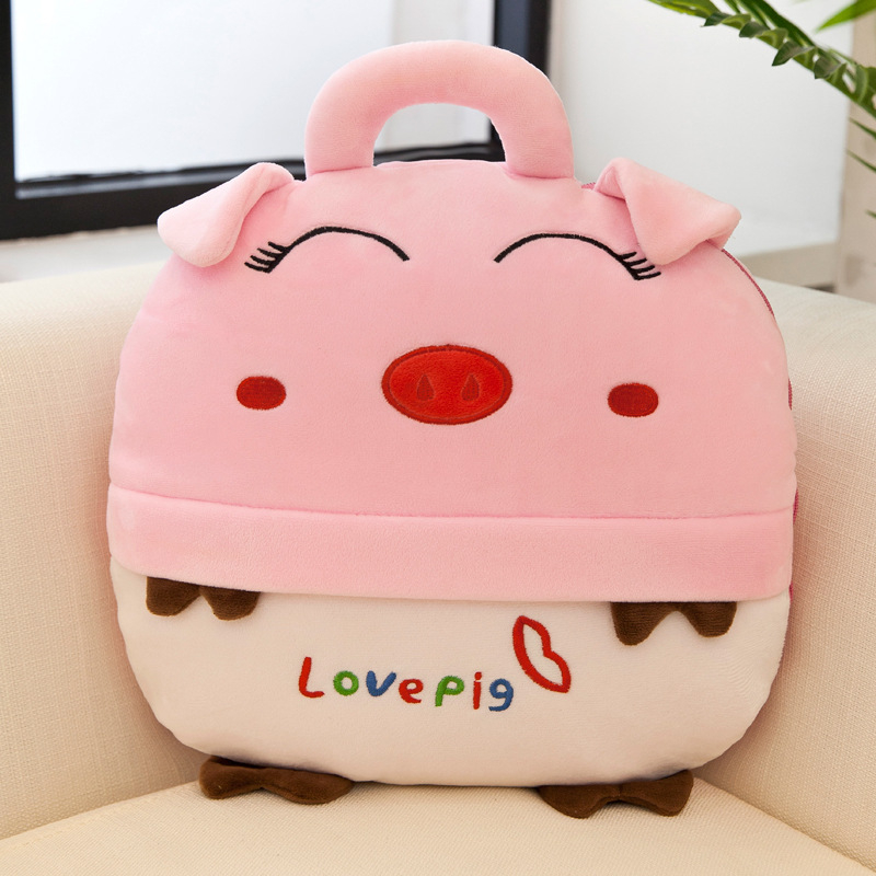 Dvojfunkčný auto vankúš-deka, kreslený štýl, plyšový materiál, PP bavlnená výplň, prispôsobiteľné