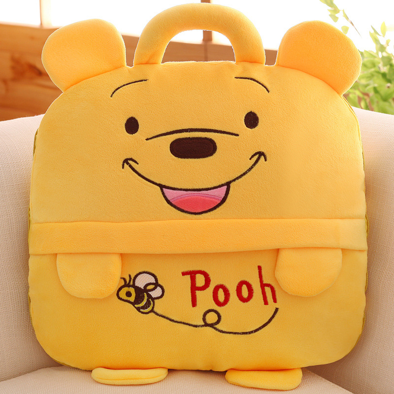 Dvojfunkčný auto vankúš-deka, kreslený štýl, plyšový materiál, PP bavlnená výplň, prispôsobiteľné