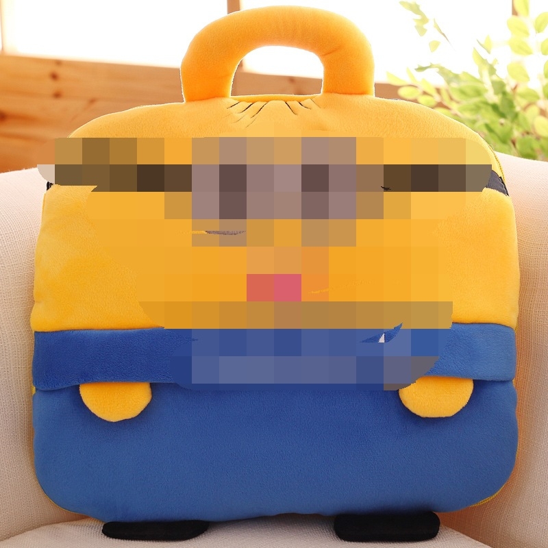 Dvojfunkčný auto vankúš-deka, kreslený štýl, plyšový materiál, PP bavlnená výplň, prispôsobiteľné