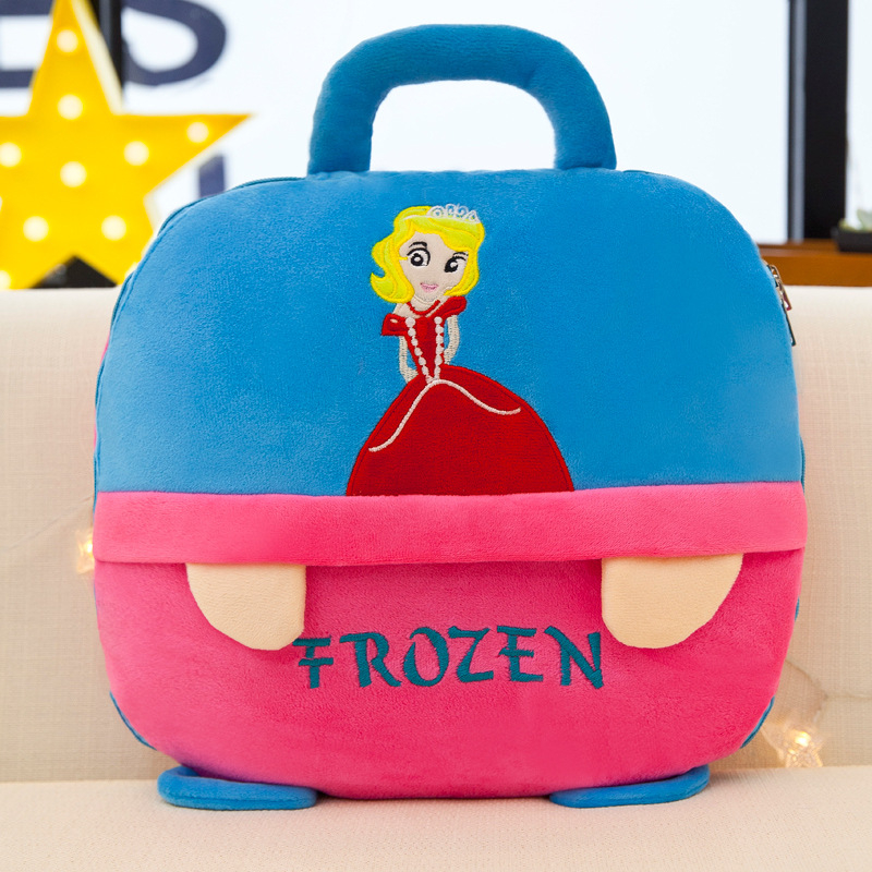 Dvojfunkčný auto vankúš-deka, kreslený štýl, plyšový materiál, PP bavlnená výplň, prispôsobiteľné