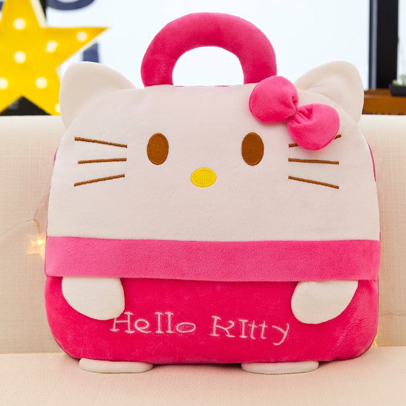 Dvojfunkčný auto vankúš-deka, kreslený štýl, plyšový materiál, PP bavlnená výplň, prispôsobiteľné