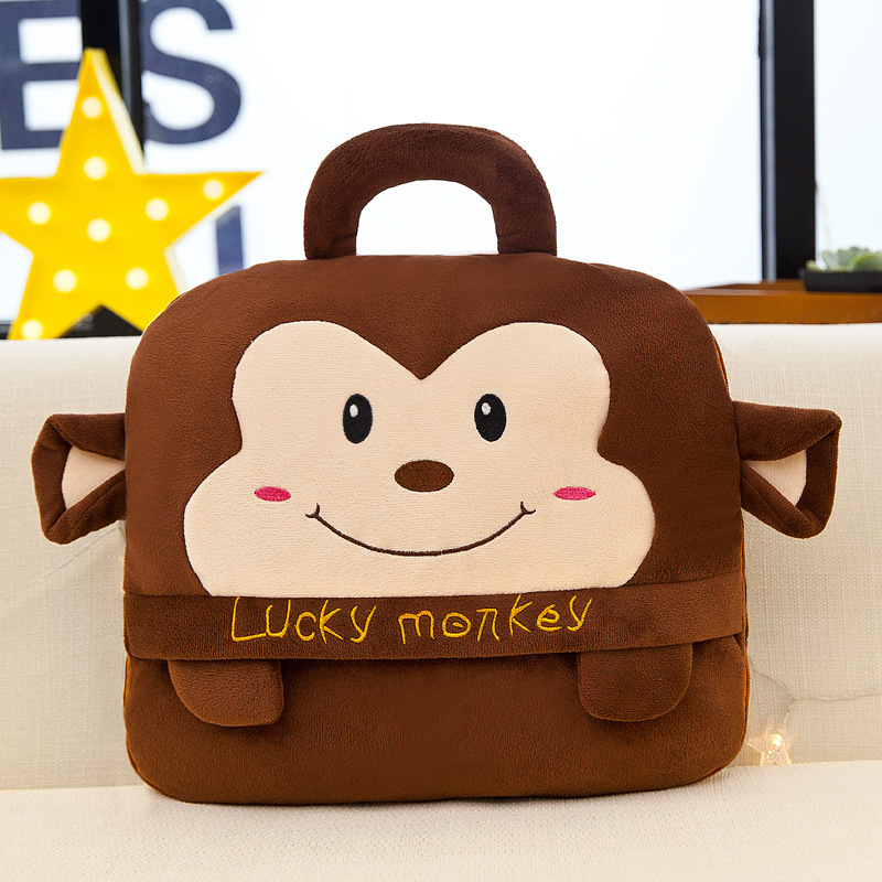 Dvojfunkčný auto vankúš-deka, kreslený štýl, plyšový materiál, PP bavlnená výplň, prispôsobiteľné