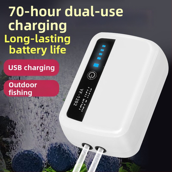 Yafeng зареждаема помпа за обогатяване на кислород за риби, AC-DC литиева батерия, преносимо USB устройство за външна и домашна употреба