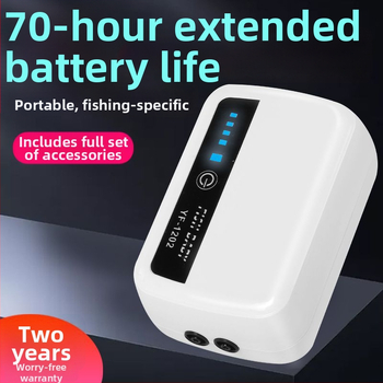 Yafeng зареждаема помпа за обогатяване на кислород за риби, AC-DC литиева батерия, преносимо USB устройство за външна и домашна употреба