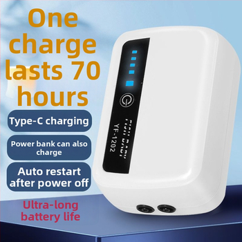 Yafeng зареждаема помпа за обогатяване на кислород за риби, AC-DC литиева батерия, преносимо USB устройство за външна и домашна употреба