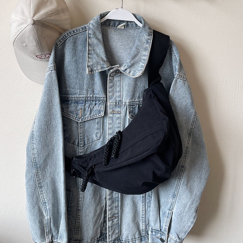 Dumpling crossbody torba — gradska jednostavnost, Oxford tkanina, stil dumpling bun, ljeto 2025, svakodnevna upotreba