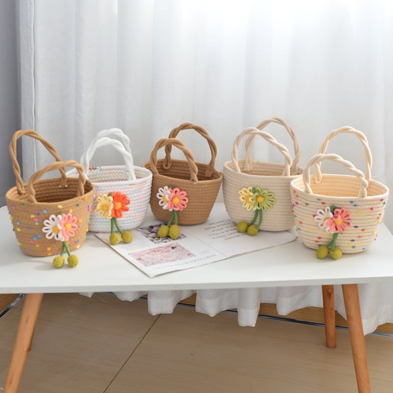 Korejskog stila torbica od pamuka – pletena, vodoravni kvadratni oblik, podstava od pamuka, gradski stil