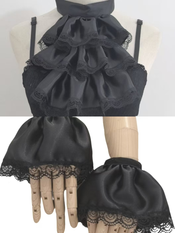 Lace Ruff Collar – dodatak za cosplay i studijsko fotografiranje; Materijal: poliester vlakno; Uzorak: čipka; Porijeklo: Jinhua; Sezona: Proljeće 2023; Pakiranje: Pojedinačno pakiranje.