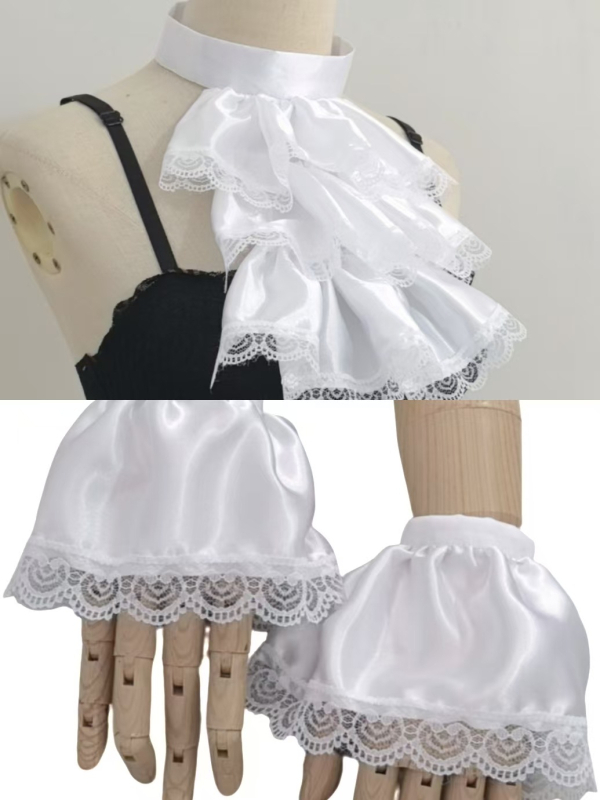 Lace Ruff Collar – dodatak za cosplay i studijsko fotografiranje; Materijal: poliester vlakno; Uzorak: čipka; Porijeklo: Jinhua; Sezona: Proljeće 2023; Pakiranje: Pojedinačno pakiranje.